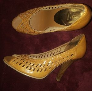 🆕Bakers | Braided Cut Out Leather Peep Toe